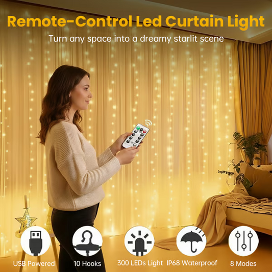 Remote-Control Led Curtain Light