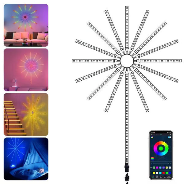 WiFi Bluetooth Smart Fireworks Led Light - Slendoraq