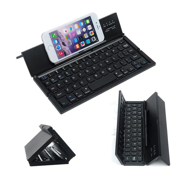 Wireless Tri-System Bluetooth Foldable Keyboard for Phones and Tablets - Slendoraq