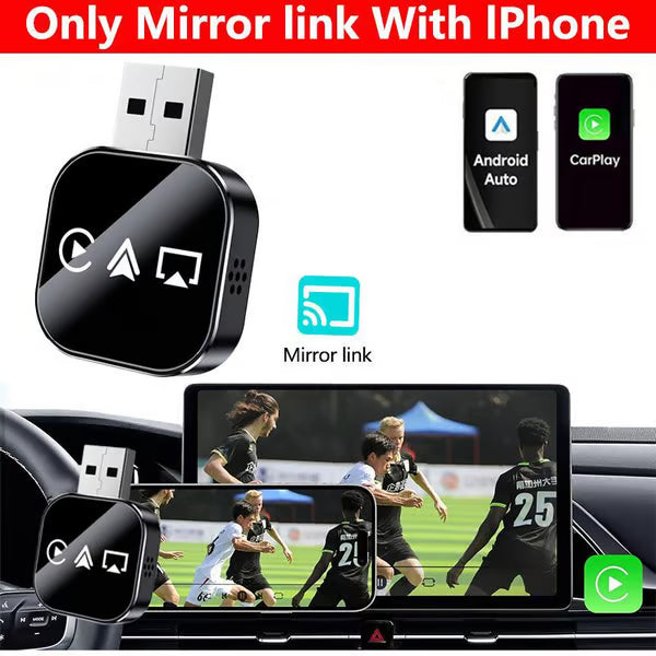 3 in 1 Screen Mirror Phone, wired to wireless Carplay adapter