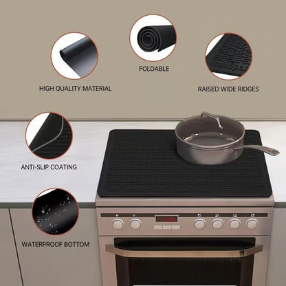 500°F/220°C Heat-Resistant Silicone Stove Cover Mat & Utensils