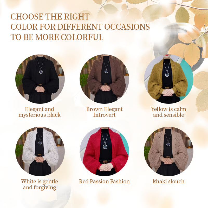 Fashion Hollow Out Knitted Shawl Coat