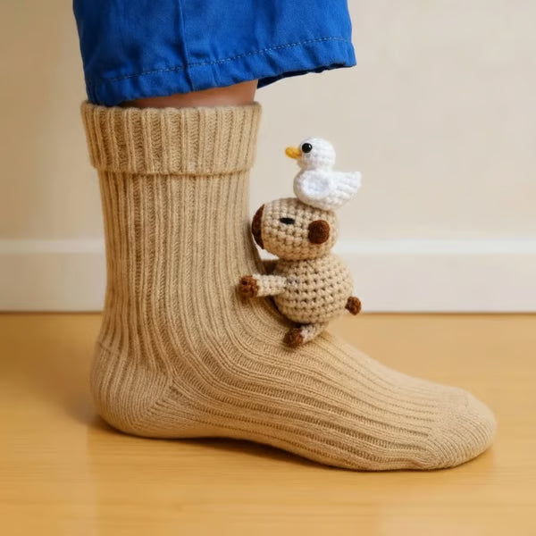 Cosy 3D Knit Animal Socks, Cute & Comfy for You or a Lovely Gift