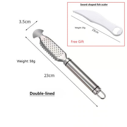 2-in-1 Stainless Steel Fish Scaler + Ginger Grater