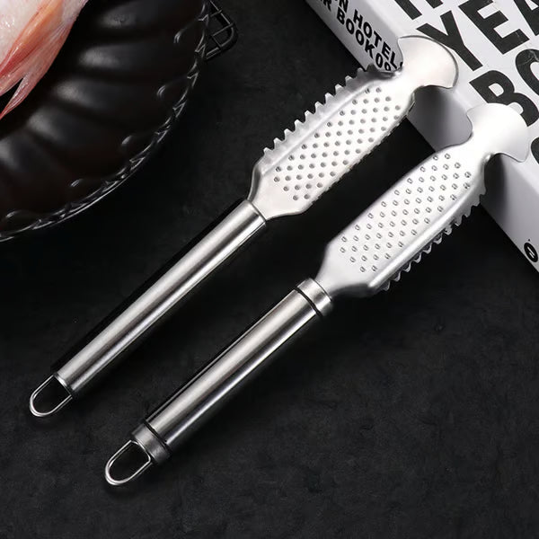 2-in-1 Stainless Steel Fish Scaler + Ginger Grater