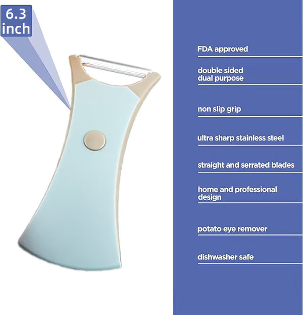 2 in1 Stainless Steel Multi-function Potato Peeler Fruit Vegetable Chopper Mini Spud Slicer Grater Shredder Dual-purpose Peeler