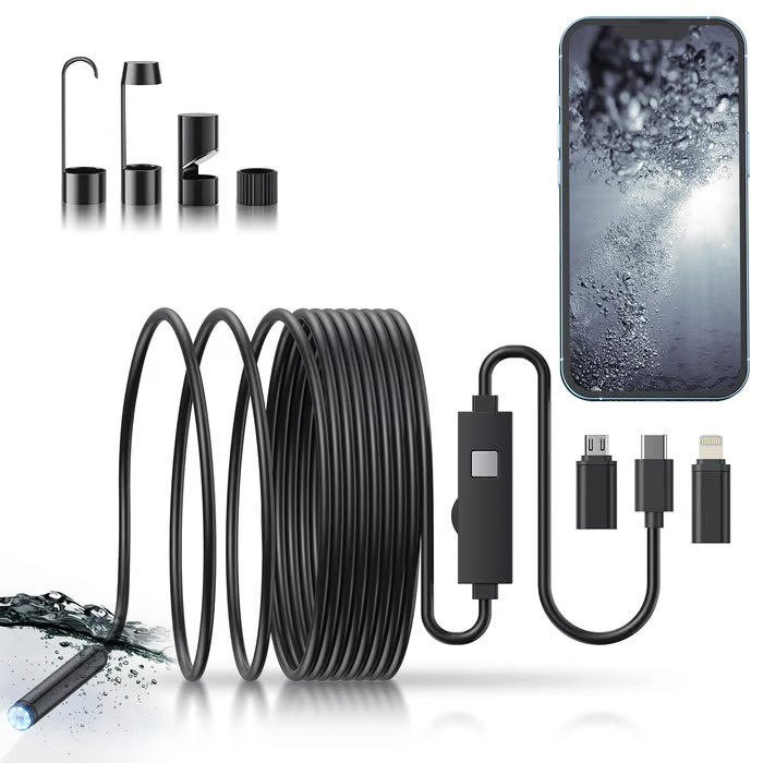 Plug-and-play endoscope camera – Compatible with Android, USB, and TC (not applicable to Apple systems)