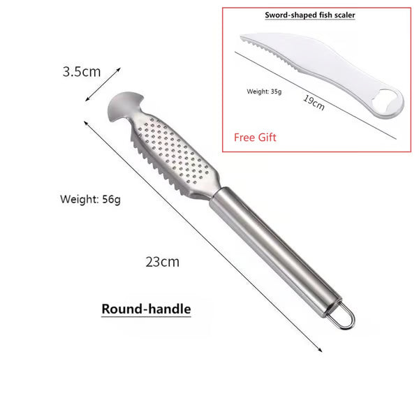 2-in-1 Stainless Steel Fish Scaler + Ginger Grater