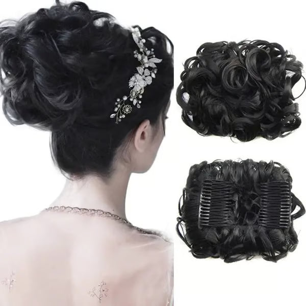 Messy Curly Dish Bun Splendoraq