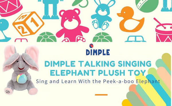 Cute Hide and Seek Elephant Plush Doll with Music