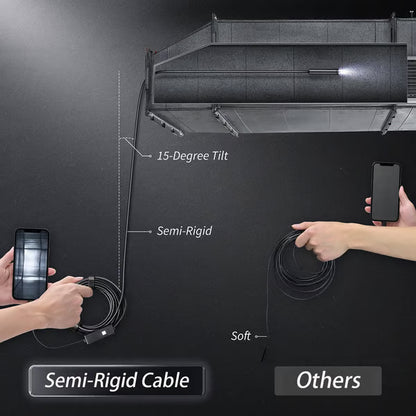 Plug-and-play endoscope camera – Compatible with Android, USB, and TC (not applicable to Apple systems)