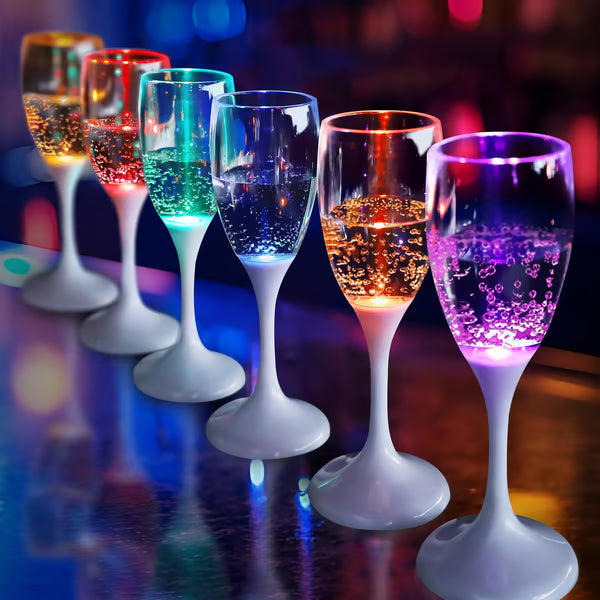 LED Light Up Cups Wine Champagne Glass