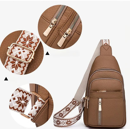 Women's Fashion Casual Solid Color Crossbody Bag