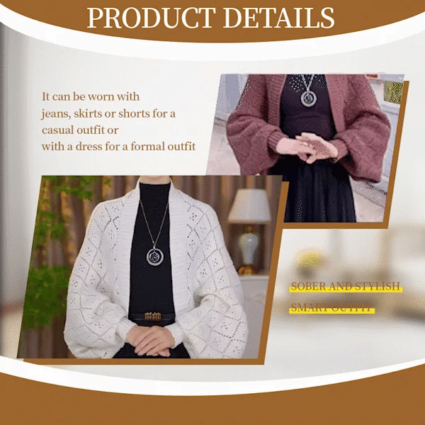 Fashion Hollow Out Knitted Shawl Coat