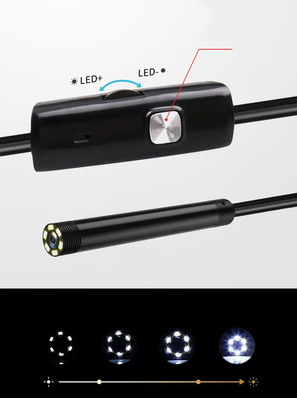 Plug-and-play endoscope camera – Compatible with Android, USB, and TC (not applicable to Apple systems)