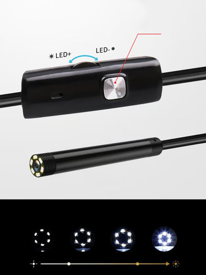 Plug-and-play endoscope camera – Compatible with Android, USB, and TC (not applicable to Apple systems)