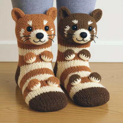 Cosy 3D Knit Animal Socks, Cute & Comfy for You or a Lovely Gift
