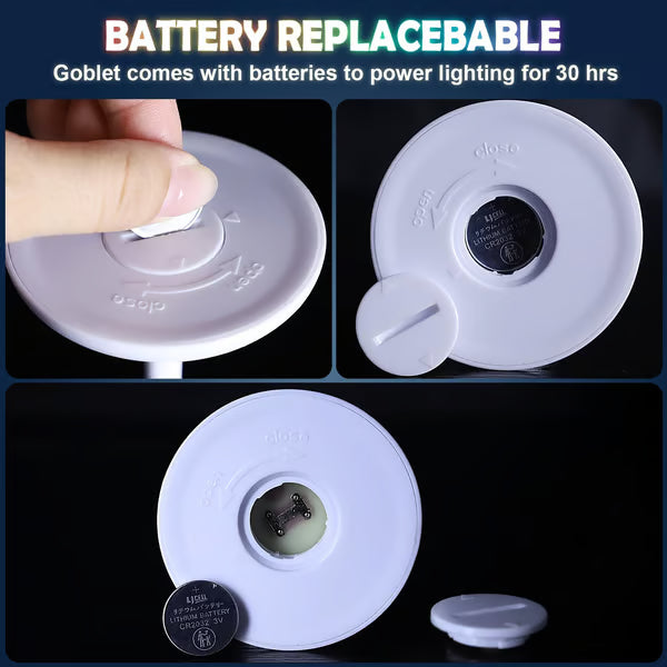 LED Light Up Cups Wine Champagne Glass